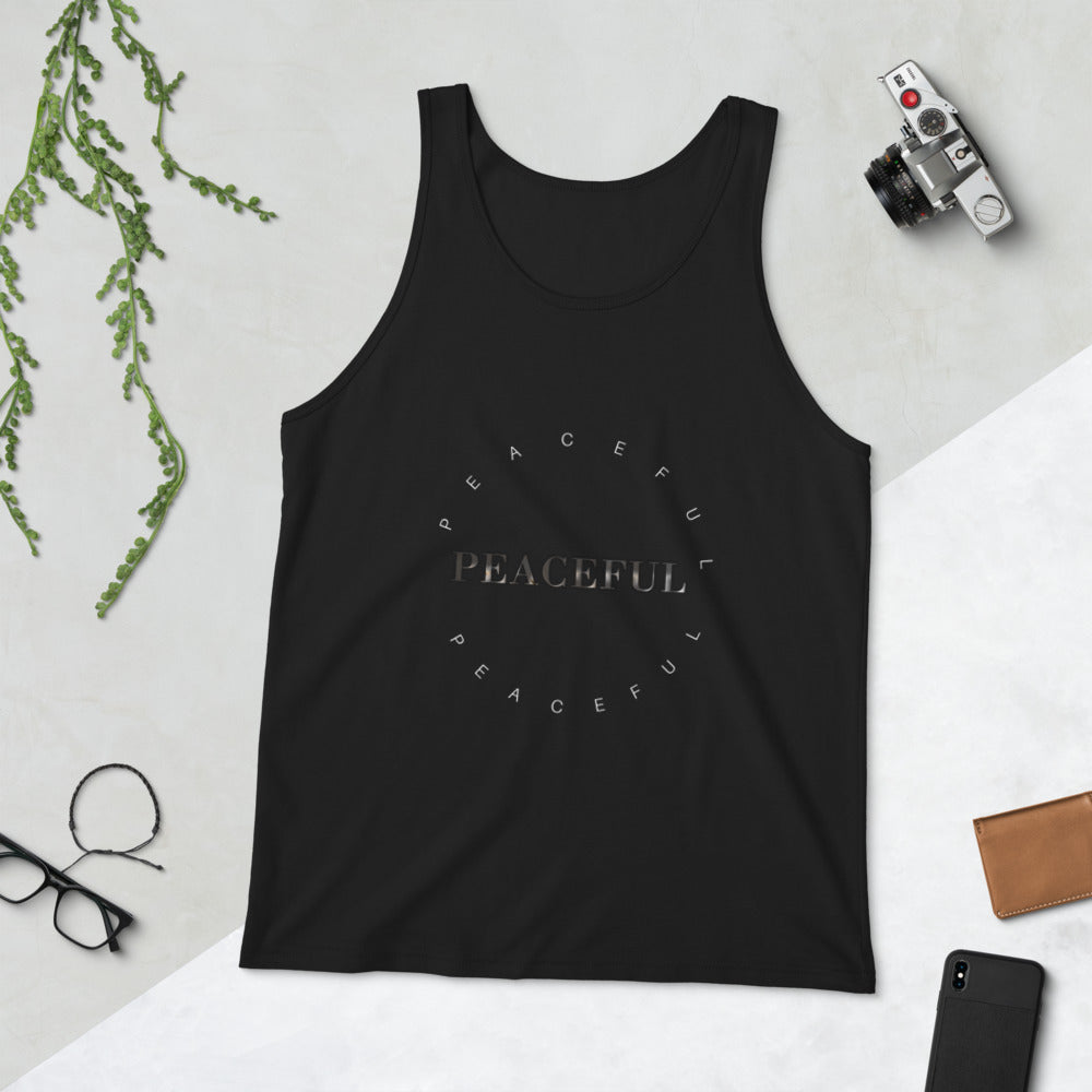 Peaceful Tank, Peaceful Inspirational Tank, Positive Quote Shirt For Women And Men, Couples Tank That Warm The Heart