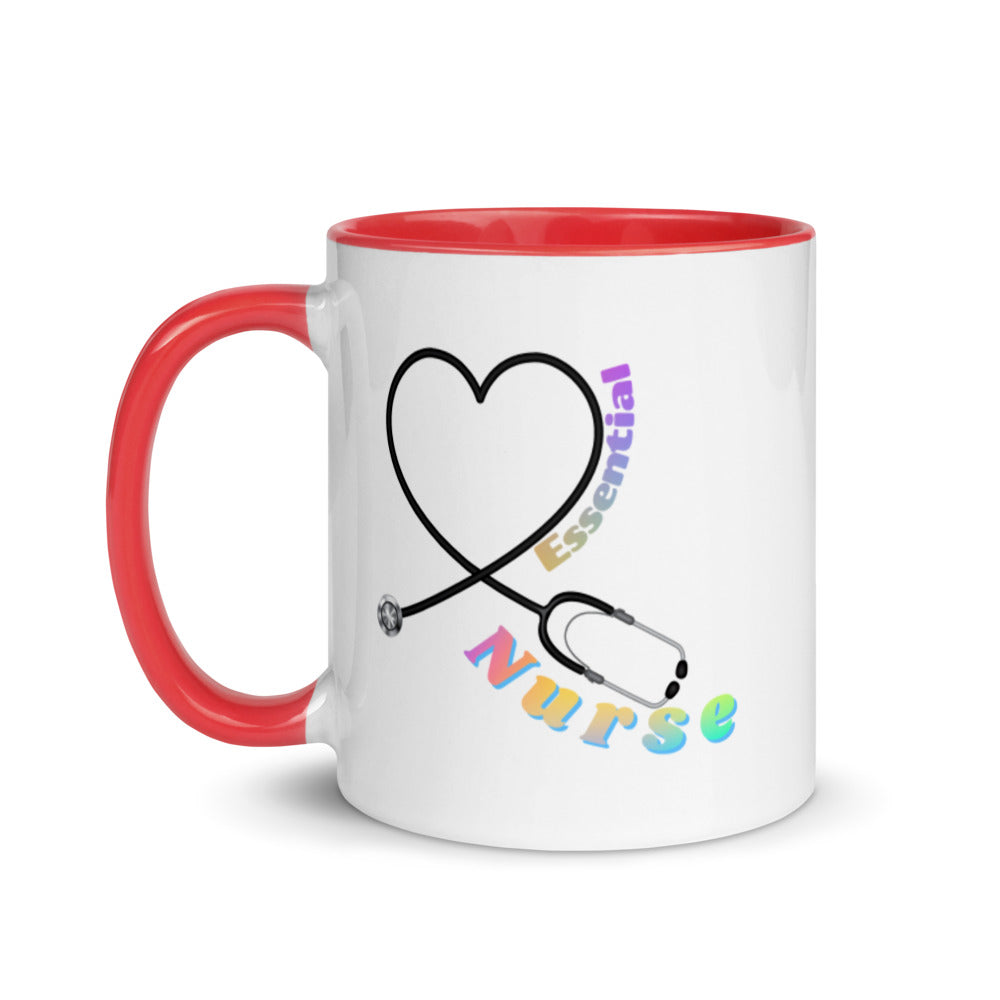 Essential Nurse, Essential Mug, Healthcare Workers, Essential Worker Mug, First Responders Mug with Color Inside