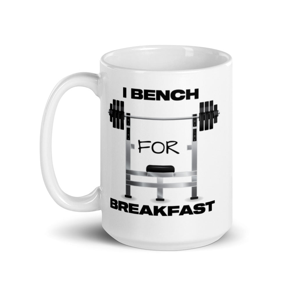 Workout Gifts For Him Gifts For Her Fitness Fanatic I Bench For Breakfast Mug