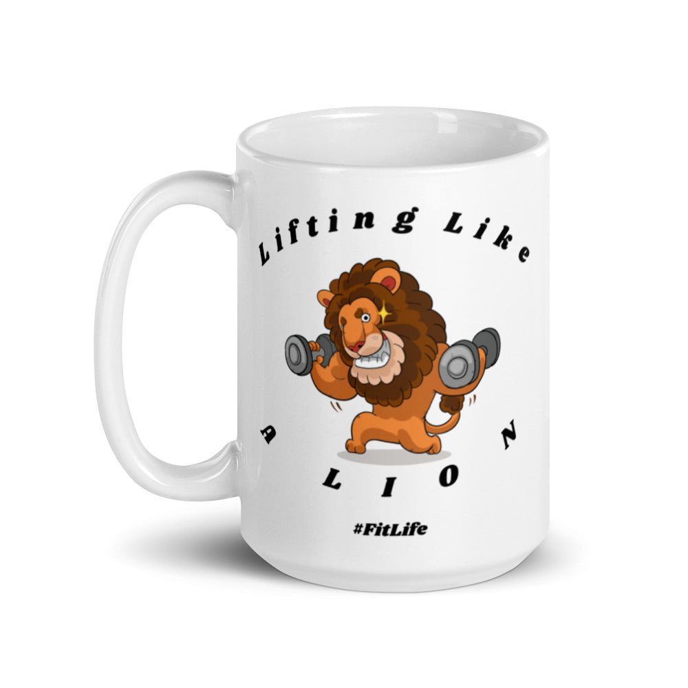 Funny Workout Gift Mug Fitness Fanatic Fun Mug Lifting Like A Lion Fit Life